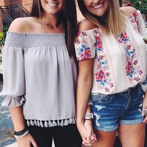 Off the shoulder shirt